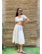 Vintage white skirt midi M