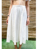 Vintage white skirt midi M