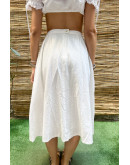 Vintage white skirt midi M