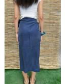 Vintage silk wrap skirt midi 