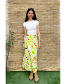 Vintage floral wrap skirt maxi