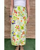 Vintage floral wrap skirt maxi