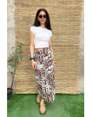 Vintage printed wrap skirt maxi