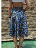 Vintage floral skirt with embroidery midi L