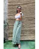 Vintage plaid wrap skirt maxi XXS