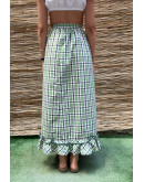 Vintage plaid wrap skirt maxi XXS