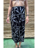 Vintage printed wrap skirt maxi Μ