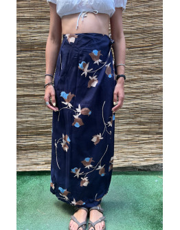 Vintage φλοράλ wrap φούστα maxi 