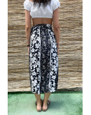 Vintage printed wrap skirt midi
