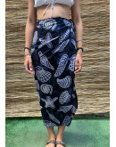 Vintage εμπριμέ wrap φούστα maxi 