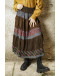 Vintage printed corduroy skirt L-XL