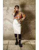 Vintage δερμάτινη φούστα L