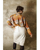 Vintage δερμάτινη φούστα L