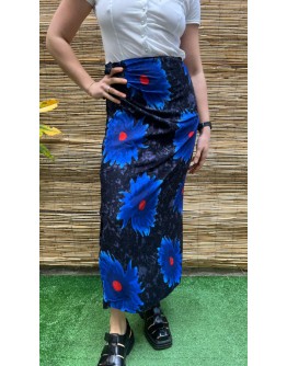 Vintage φλοράλ wrap φούστα maxi