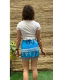 Vintage εμπριμέ wrap φούστα mini