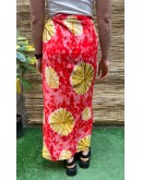 Vintage εμπριμέ wrap φούστα maxi