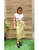 Vintage striped midi wrap skirt 