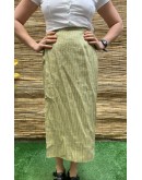 Vintage striped midi wrap skirt 