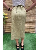 Vintage striped midi wrap skirt 
