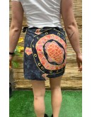 Vintage εμπριμέ wrap φούστα mini