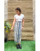 Vintage εμπριμέ wrap φούστα maxi