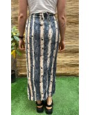 Vintage εμπριμέ wrap φούστα maxi