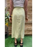 Vintage καρό wrap φούστα midi 