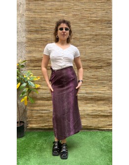 Vintage animal print wrap φούστα maxi 