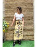 Vintage εμπριμέ wrap φούστα maxi