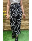 Vintage printed wrap skirt midi