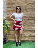Vintage εμπριμέ wrap φούστα mini