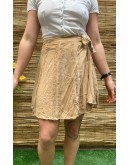 Vintage wrap φούστα mini με κεντημένες λεπτομέρειες 