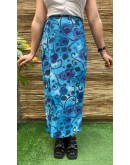 Vintage εμπριμέ wrap φούστα maxi