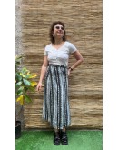 Vintage εμπριμέ wrap φούστα midi