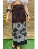 Vintage εμπριμέ wrap φούστα maxi