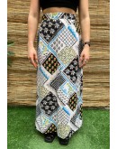 Vintage εμπριμέ φούστα maxi L