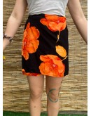 Vintage floral wrap skirt mini