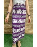 Vintage εμπριμέ wrap φούστα maxi