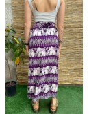 Vintage εμπριμέ wrap φούστα maxi