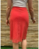 Vintage polka dot skirt midi M