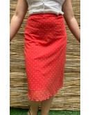 Vintage polka dot skirt midi M