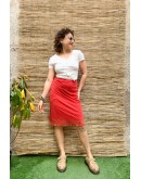 Vintage polka dot skirt midi M