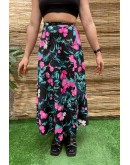 Vintage φλοράλ wrap φούστα maxi 