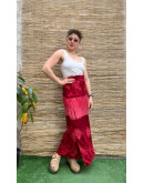Vintage εμπριμέ wrap φούστα maxi