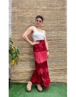 Vintage εμπριμέ wrap φούστα maxi