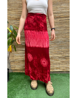 Vintage εμπριμέ wrap φούστα maxi