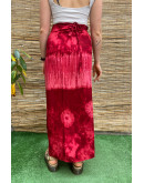 Vintage εμπριμέ wrap φούστα maxi