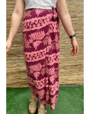Vintage εμπριμέ wrap φούστα maxi L