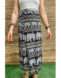 Vintage εμπριμέ έθνικ wrap φούστα maxi