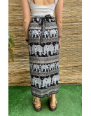Vintage εμπριμέ έθνικ wrap φούστα maxi